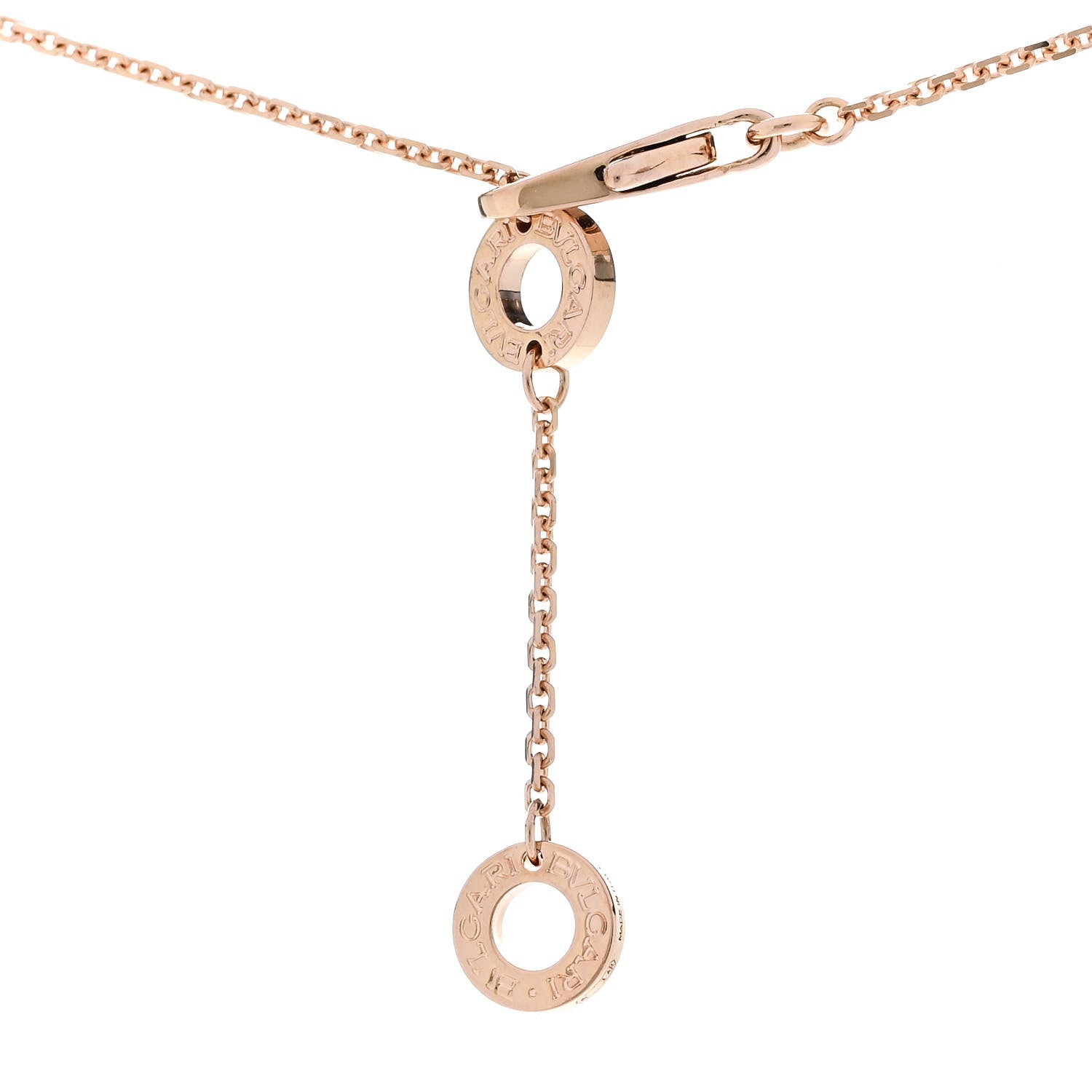 Bulgari 18K Rose Gold Diamond Pink Sapphire Divas' Dream Pendant Necklace 5 of 7