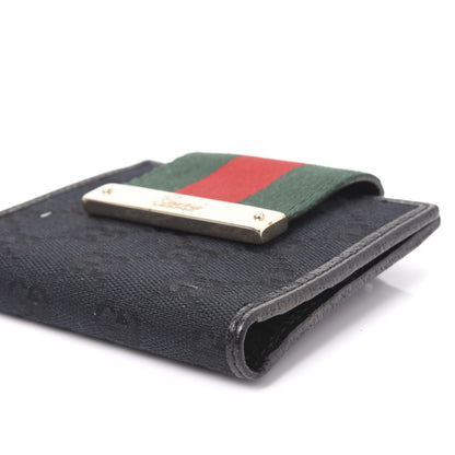 Gucci Monogram Web French Flap Wallet Black 6 of 8