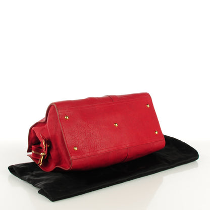 Saint Laurent Sheepskin Medium Cabas ChYc Red 4 of 8