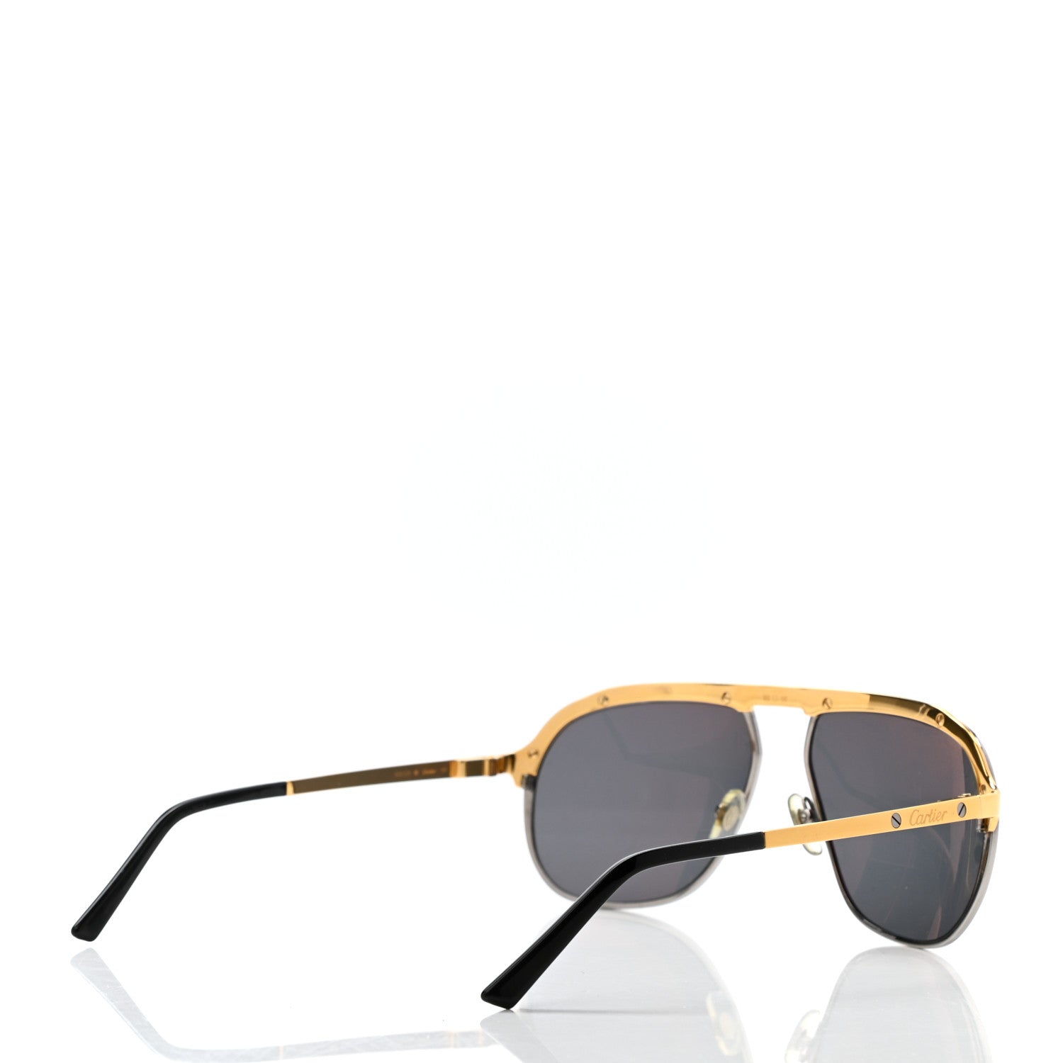 Cartier Santos de Cartier Sunglasses CT0035S Gold 4 of 6