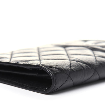 Chanel Aged Calfskin Quilted Cambon Yen Wallet Black 13 of 13