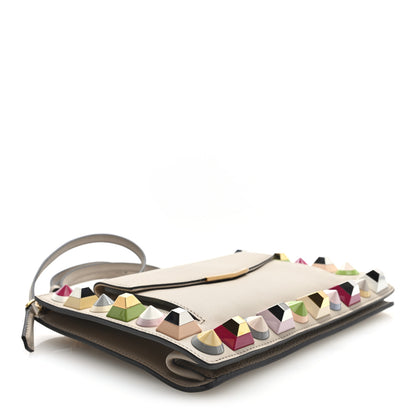 Fendi Vitello Dolce Studded Mini 2Jours Pouch Cuoio Multicolor 4 of 9