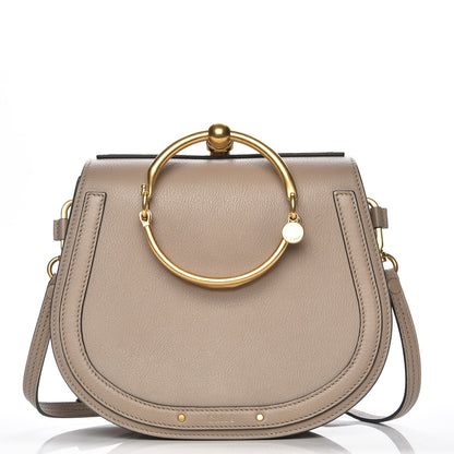 Chloe Calfskin Suede Medium Nile Bracelet Bag Motty Grey 1 of 6