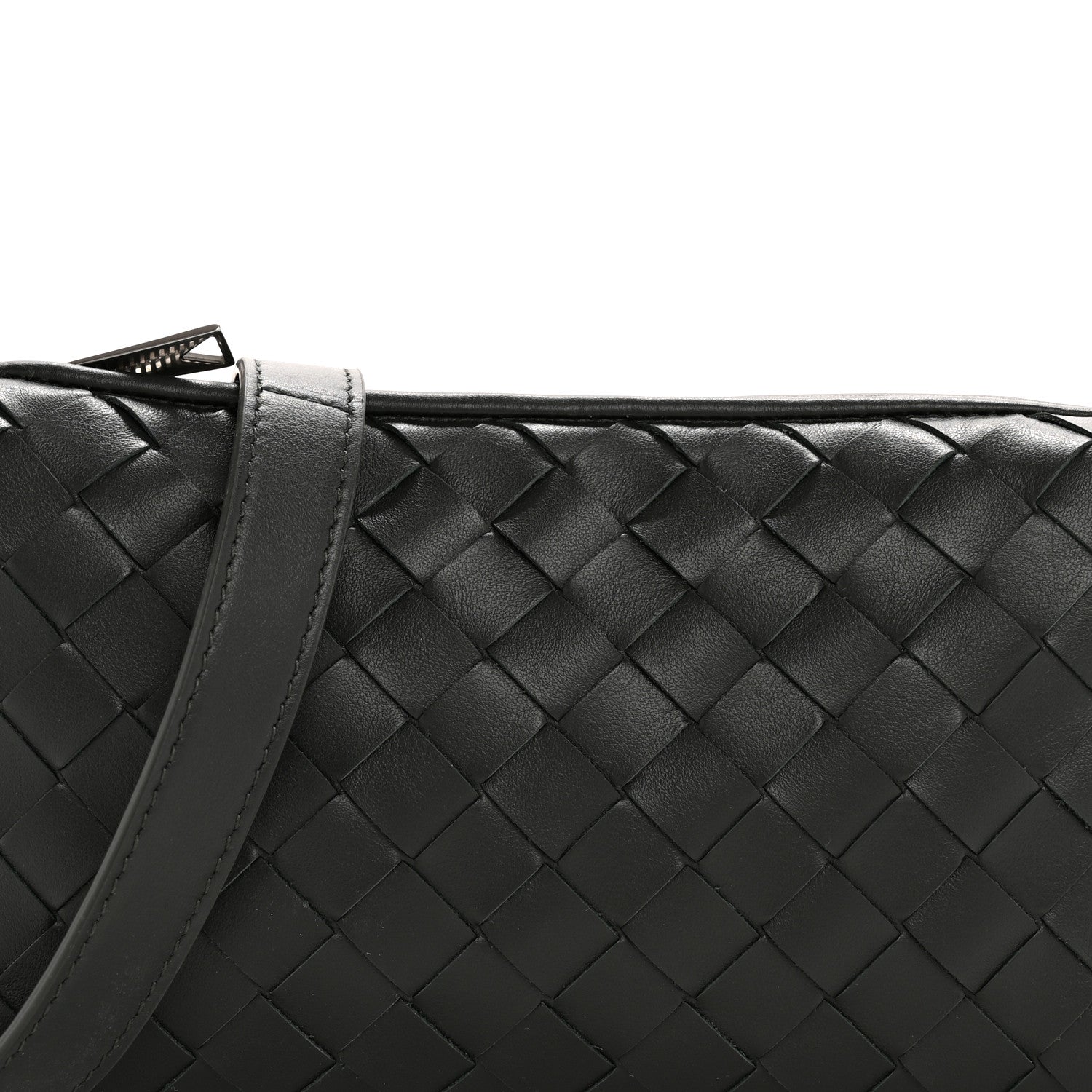 Bottega Veneta Calfskin Intrecciato Traveler Phone Pouch Dark Green 8 of 11
