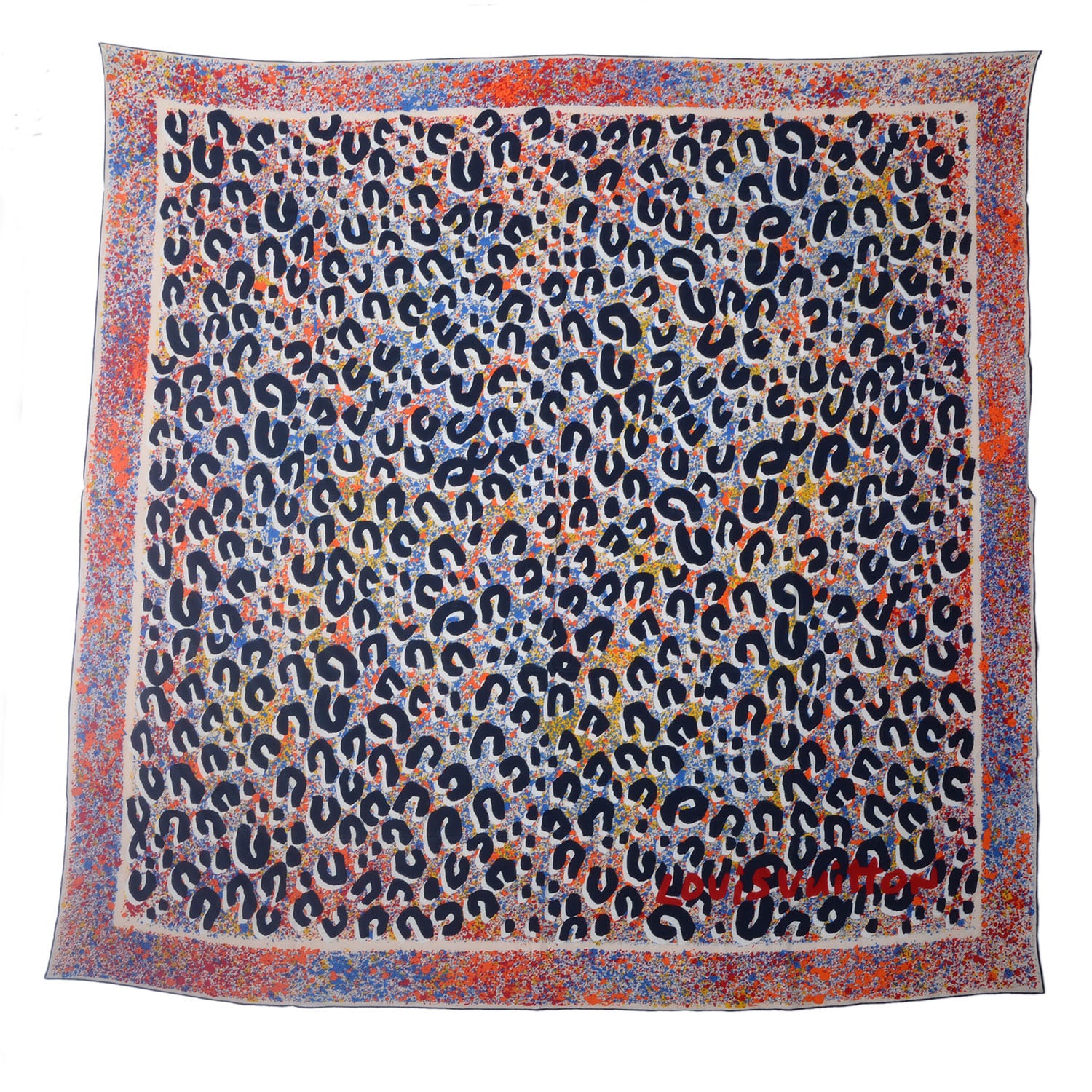 Louis Vuitton Silk Leo Spray Giant Square Piment 3 of 6