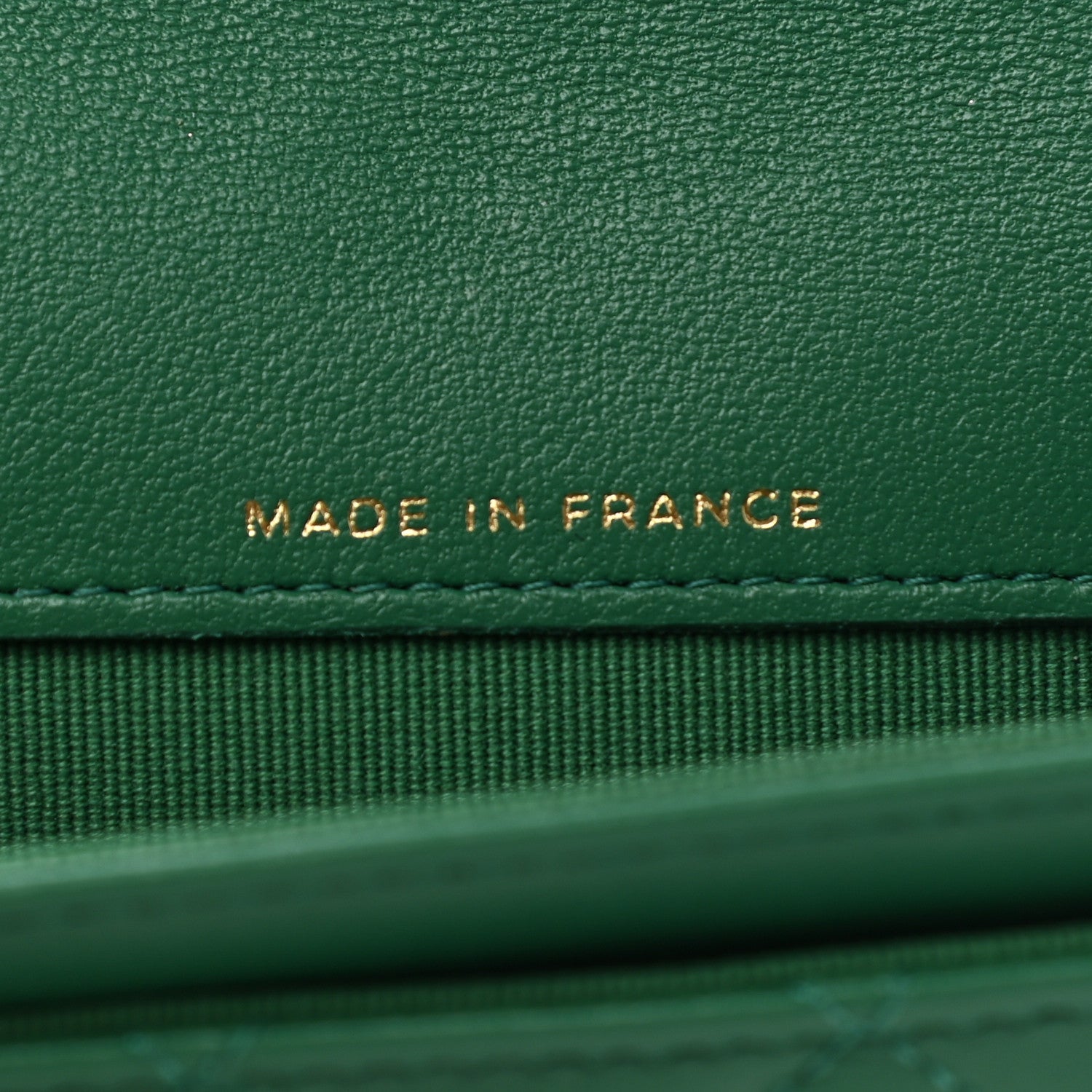Chanel Lambskin Quilted Flap Card Holder Wallet Green 7 of 8