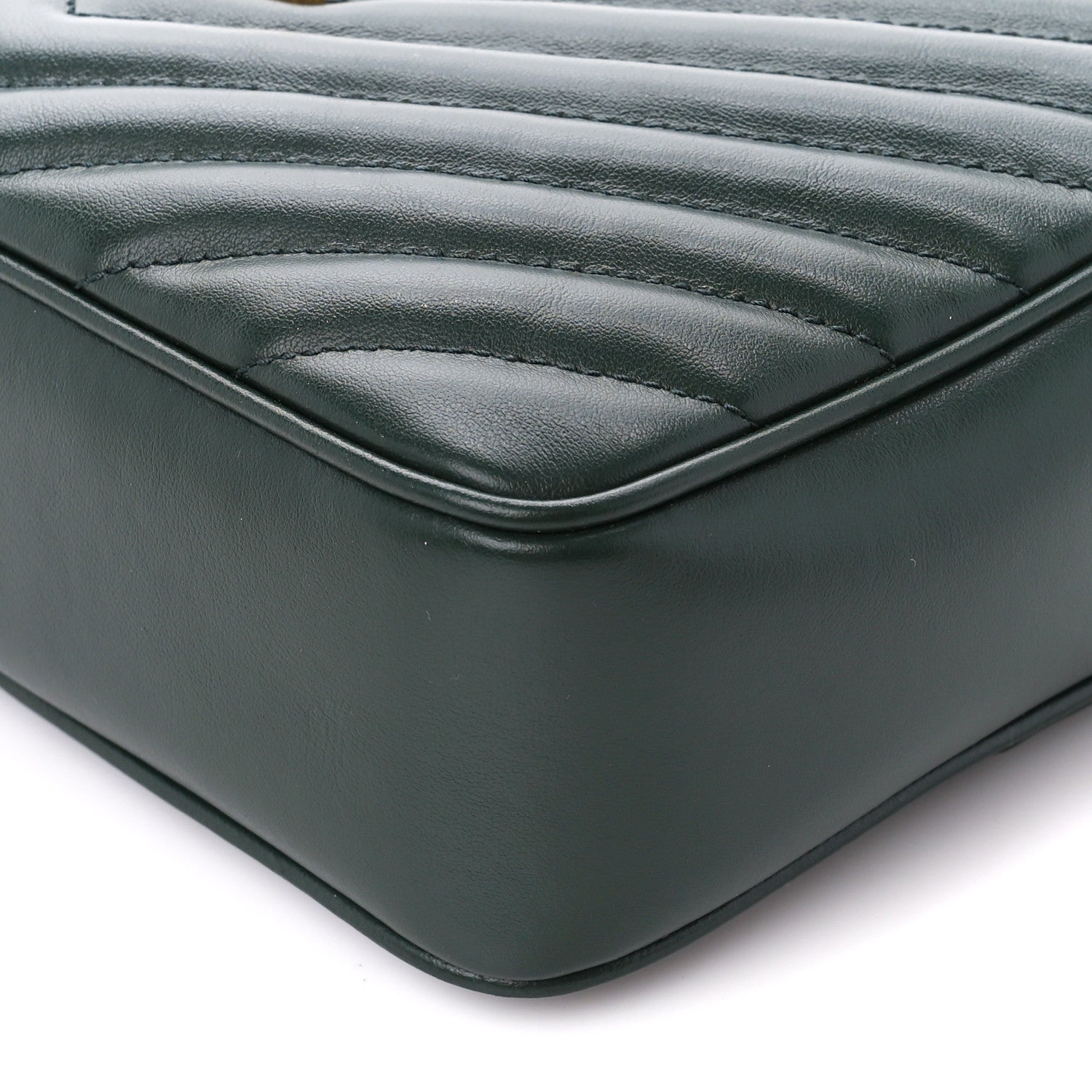 Saint Laurent Calfskin Matelasse Monogram Lou Camera Bag Vert Fonce 10 of 10