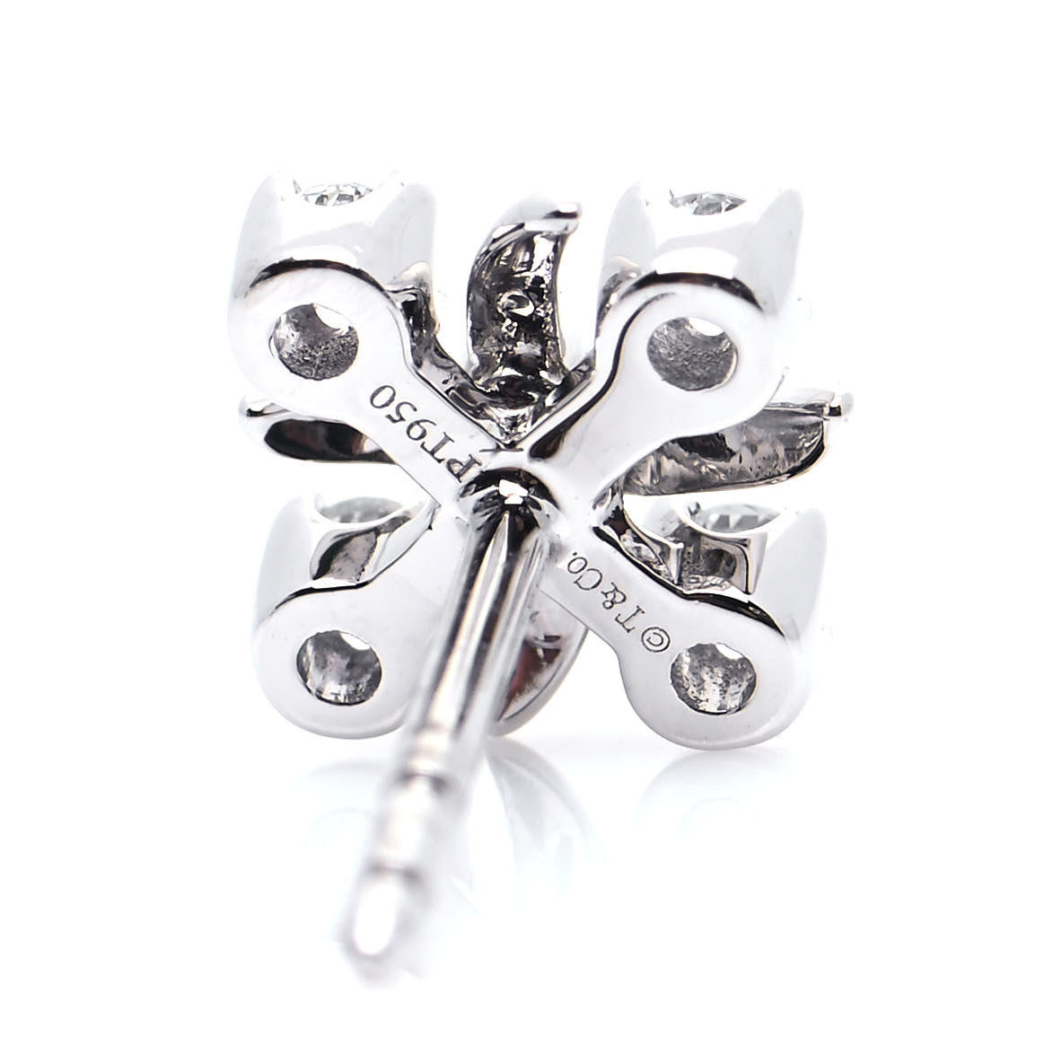 Tiffany Platinum Diamond Schlumberger Lynn Earrings 5 of 6