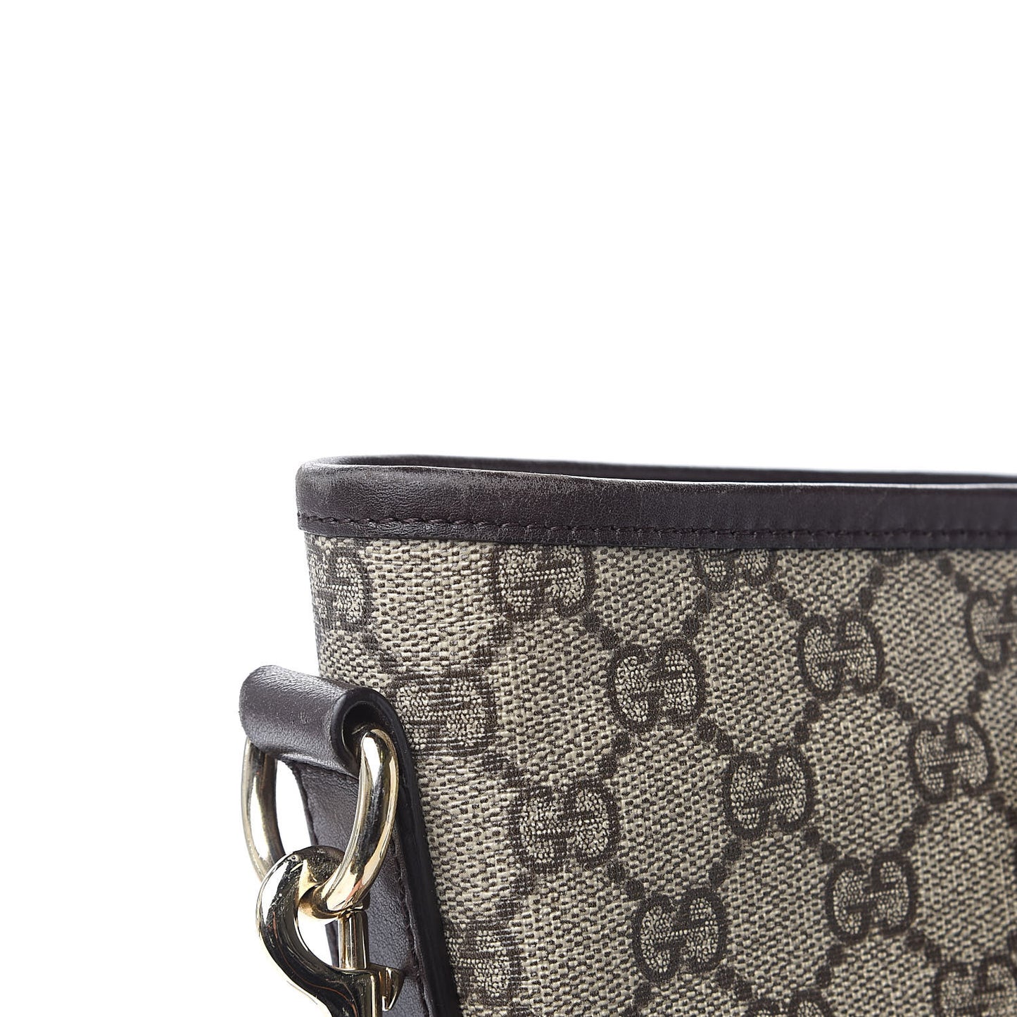 GG Supreme Monogram Medium Joy Tote Dark Brown