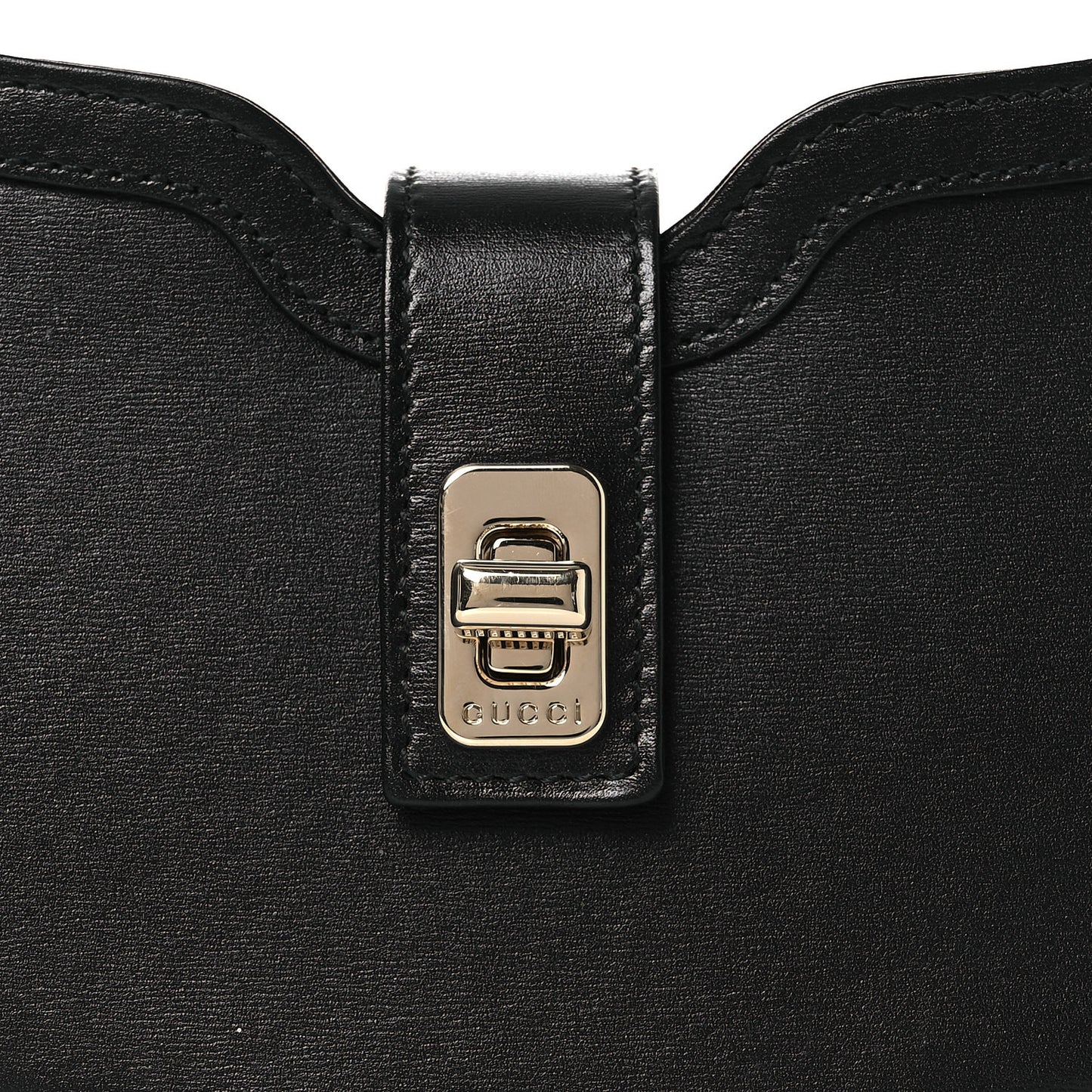 Calfskin Mini Moon Side Shoulder Bag Black