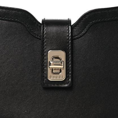 Gucci Calfskin Mini Moon Side Shoulder Bag Black 7 of 9