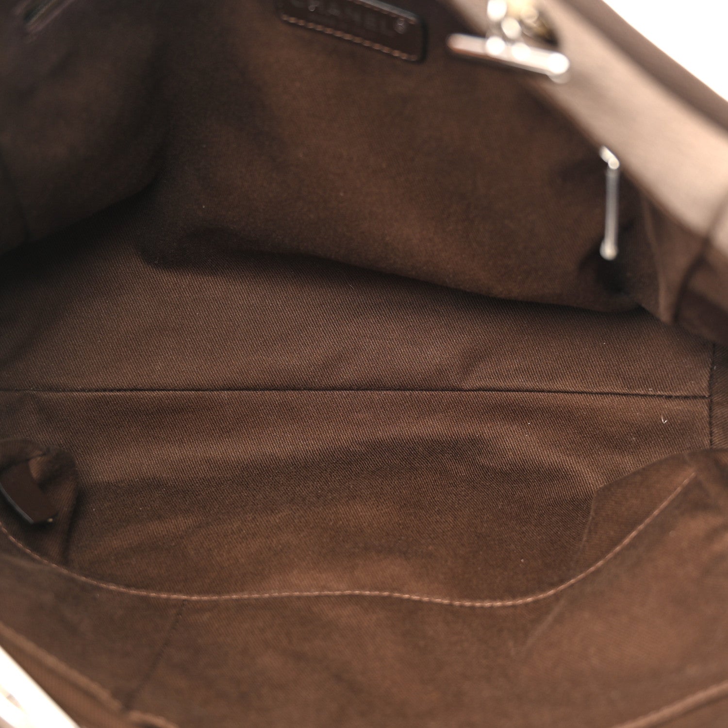 Chanel Canvas Small Deauville Tote Beige Brown 5 of 10