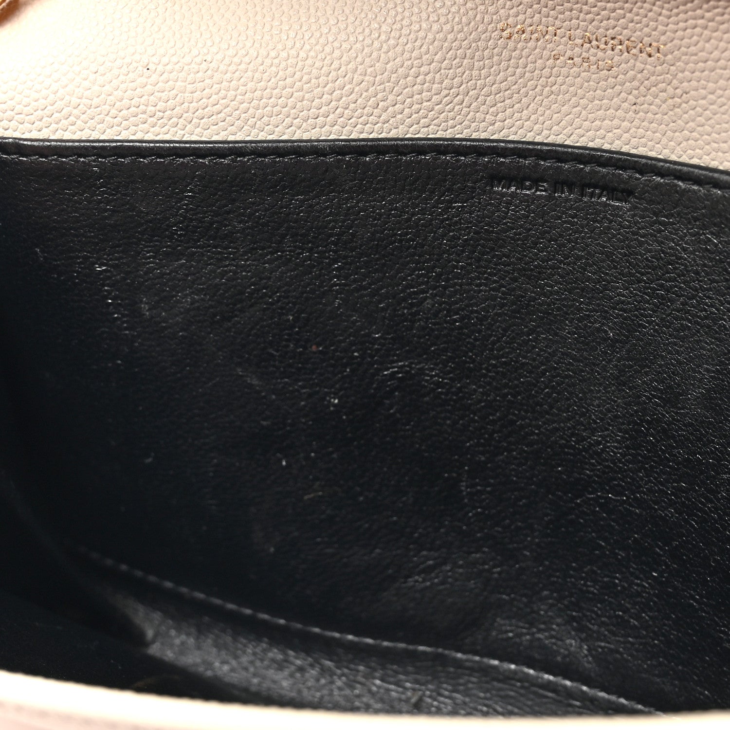 Saint Laurent Grain De Poudre Monogram Uptown Chain Wallet Crema Soft 11 of 17
