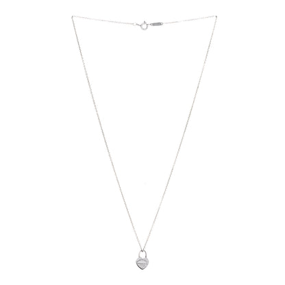 Tiffany Sterling Silver Return to Tiffany Heart Lock Pendant Necklace 2 of 6