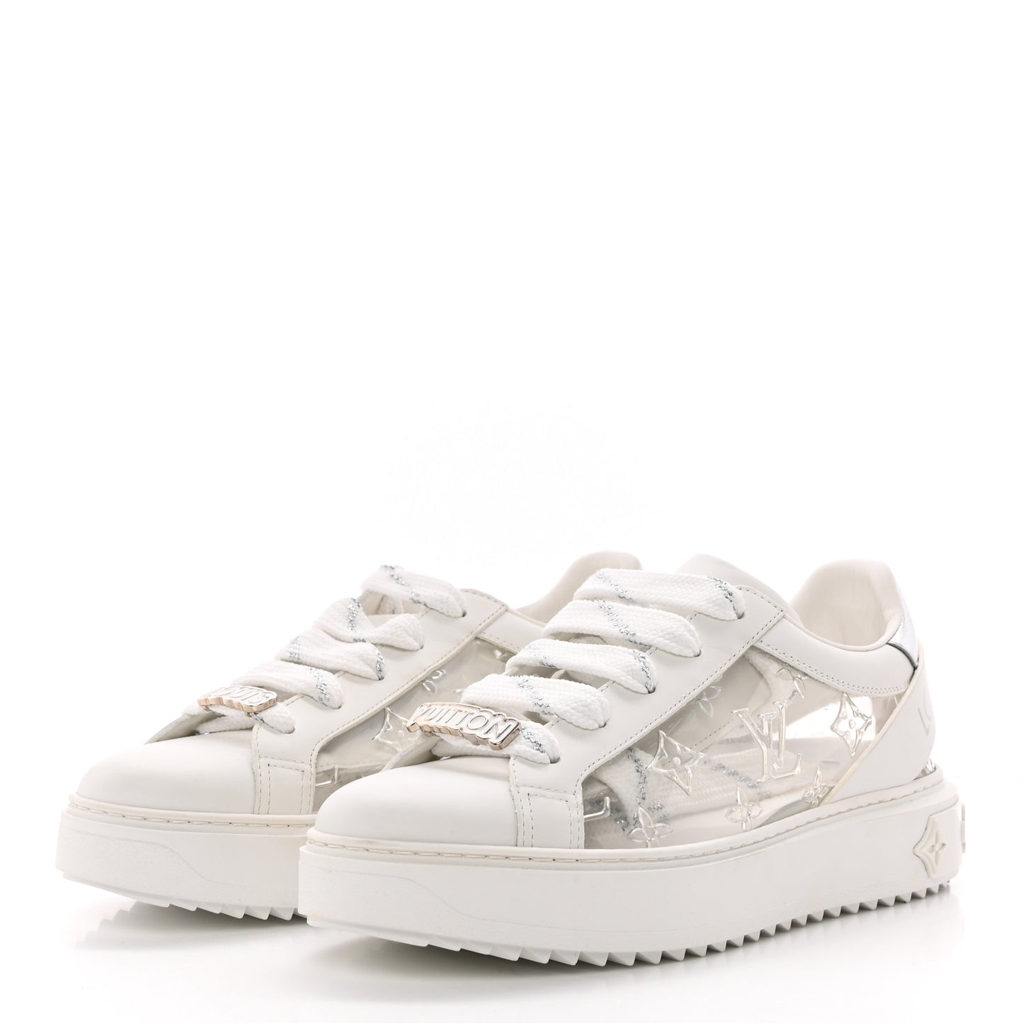 Monogram PVC Time Out Sneakers 38 Silver