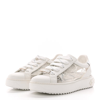 Louis Vuitton Monogram PVC Time Out Sneakers 38 Silver 3 of 10