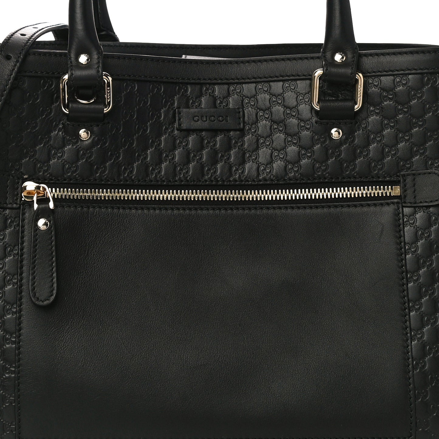 Soft Microguccissima Medium Tote Black