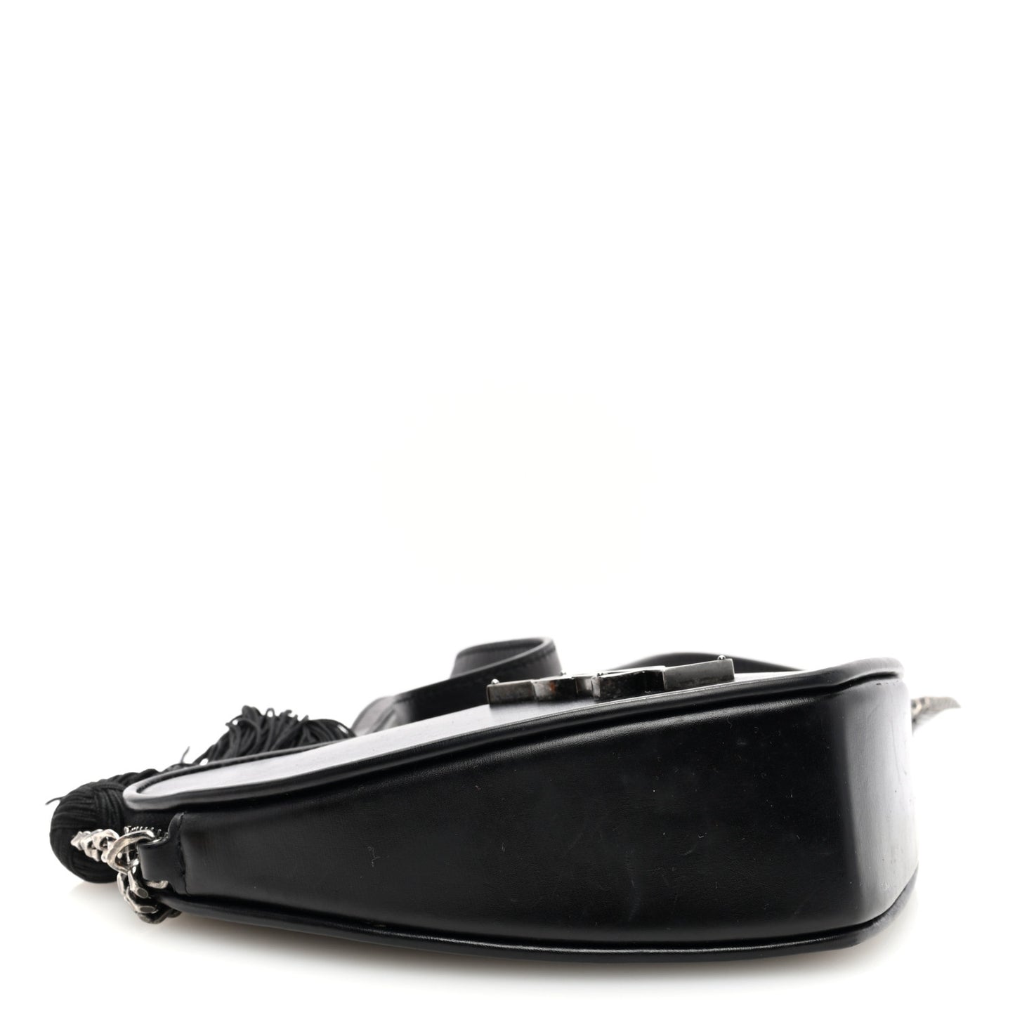 Calfskin Heart Monogram Crossbody Black