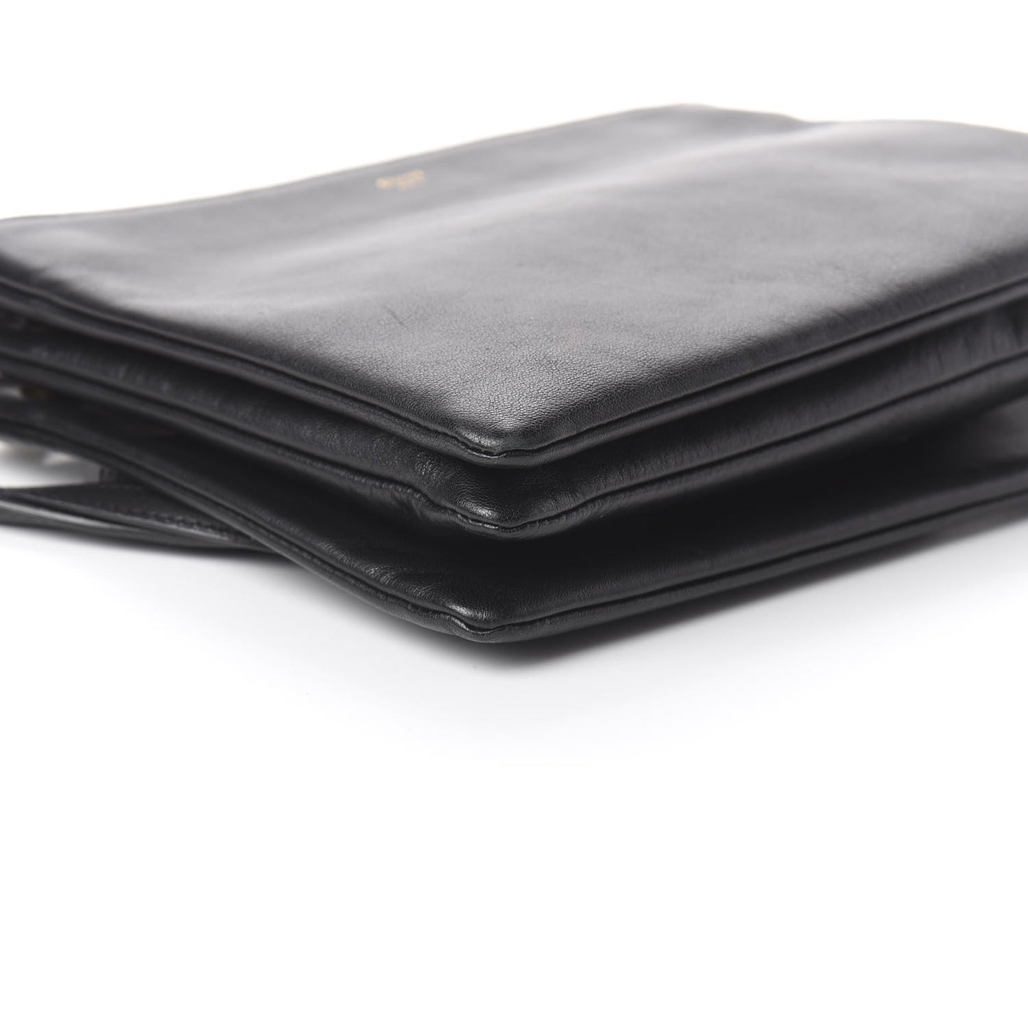 Lambskin Large Trio Crossbody Bag Black
