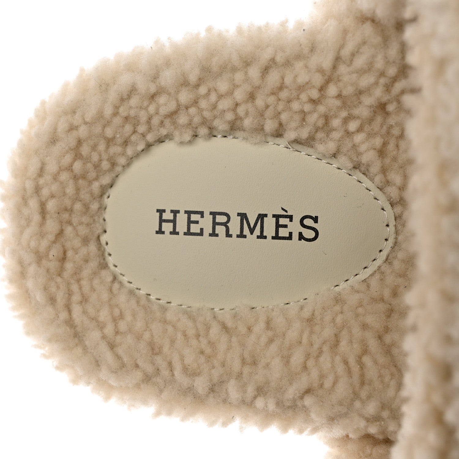 Hermes Woolskin Womens Chypre Sandals 36 Ecru 7 of 9