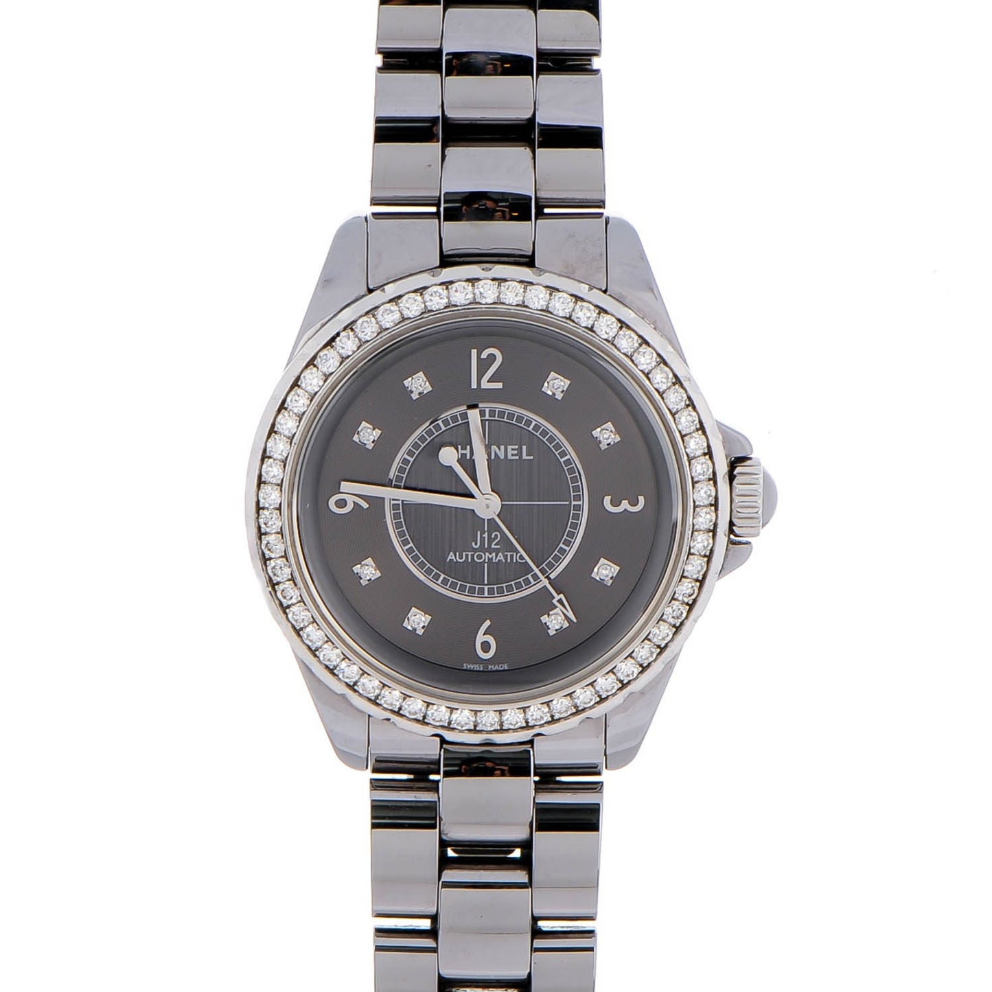 Titanium Ceramic Diamond Bezel 38mm J12 Automatic Watch