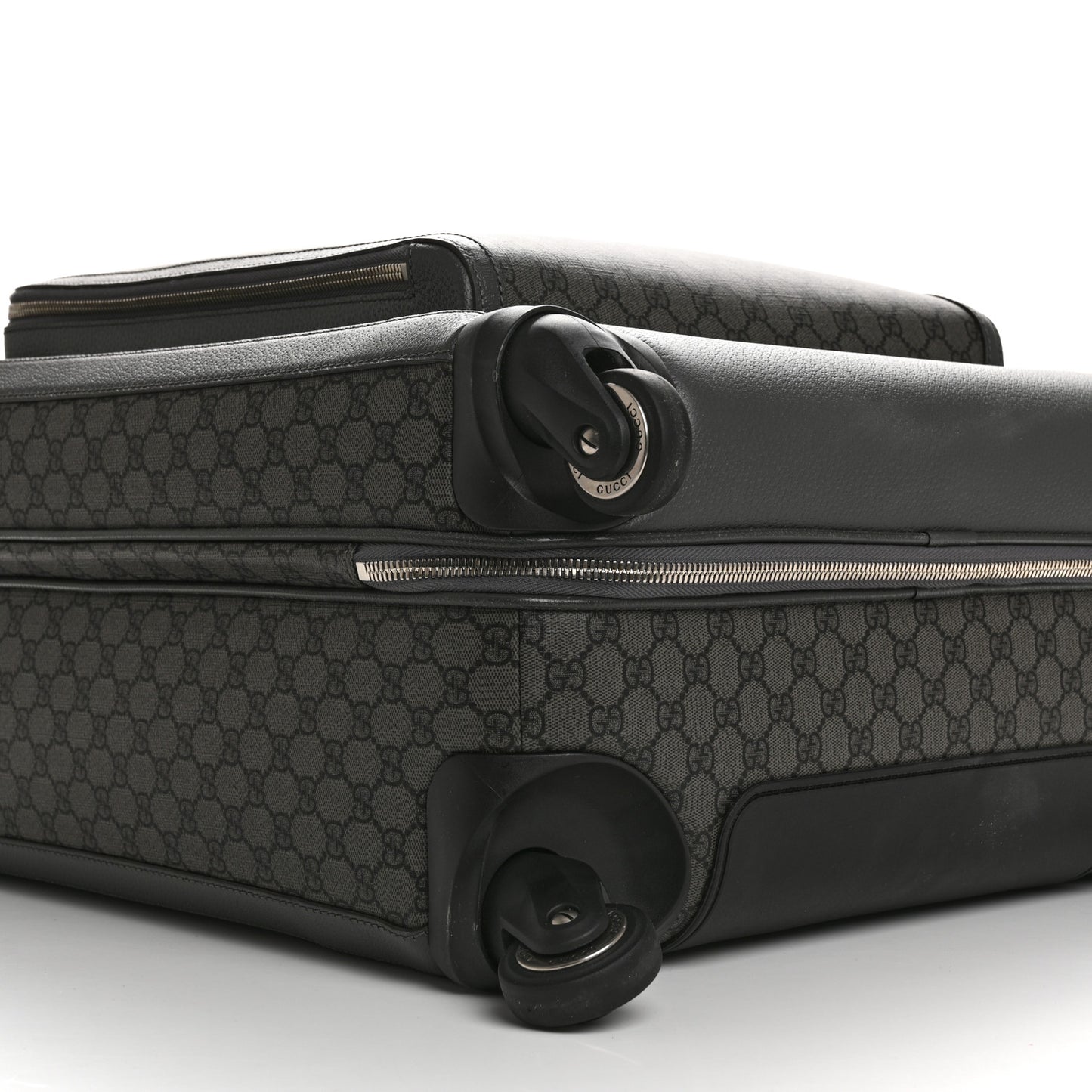 GG Supreme Monogram Medium Savoy Trolley Grey Black Graphite Grey