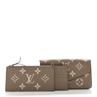 Louis Vuitton Empreinte Monogram Giant Felicie Pochette Tourterelle Creme 3 of 10