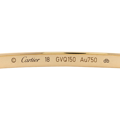 Cartier 18K Yellow Gold Small LOVE Bracelet 18 3 of 7