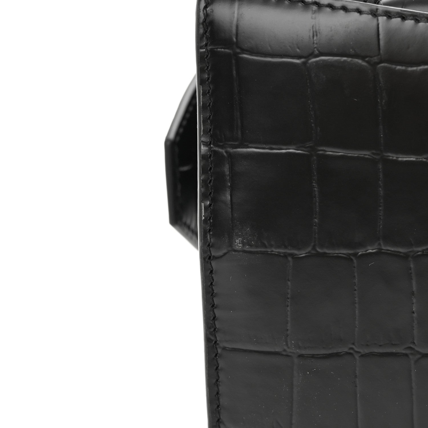 Balenciaga Semi Shiny Calfskin Crocodile Embossed Neo Classic Black Hardware S City Black 11 of 12