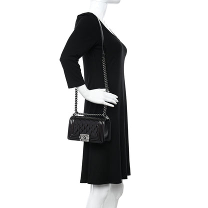 Chanel Patent Calfskin Quilted Small Boy Flap Black 2 of 10