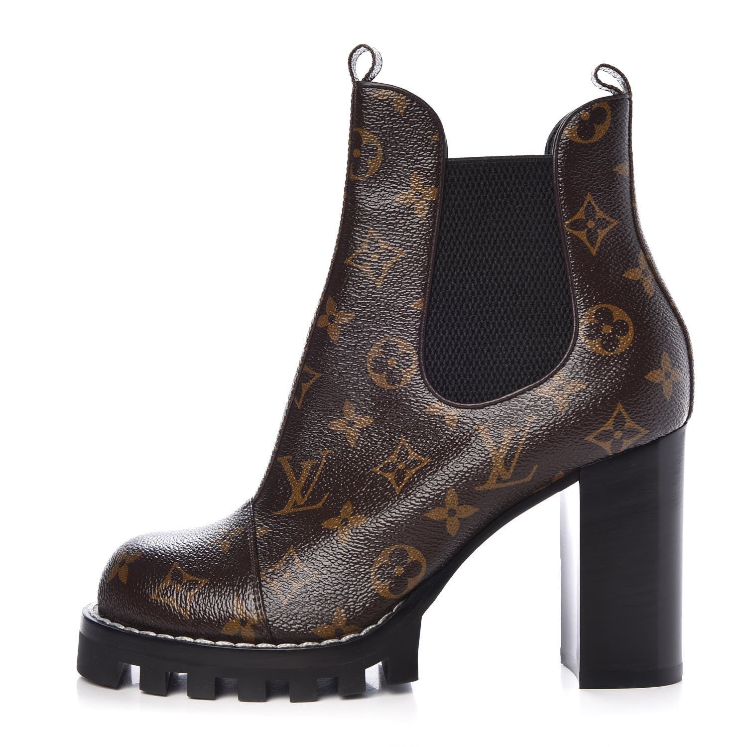Louis Vuitton Patent Monogram Star Trail Chelsea Ankle Boots 38 1 of 9