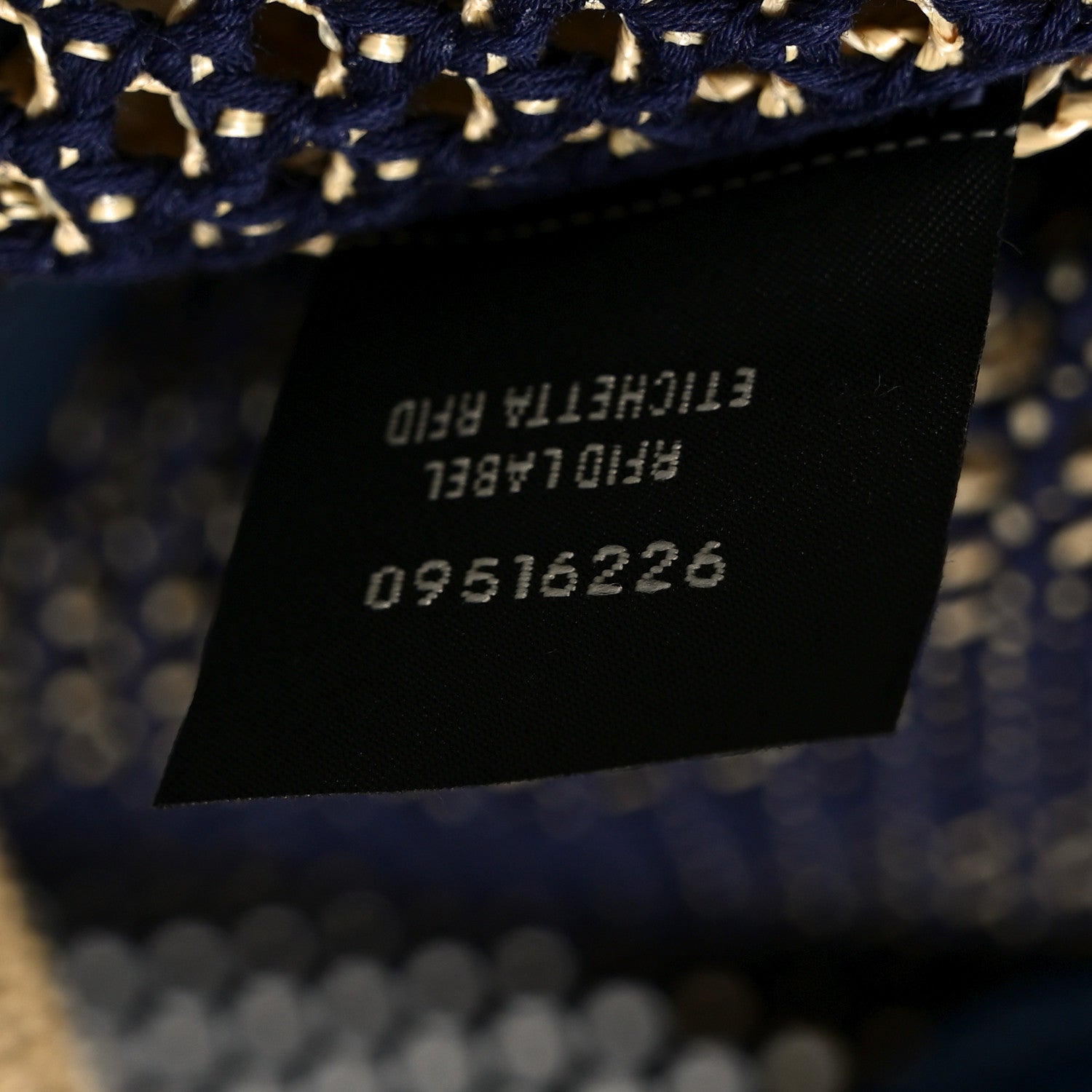 Fendi Raffia Woven Vitello King Soft Large Hobo Natural Beige Blue 7 of 10