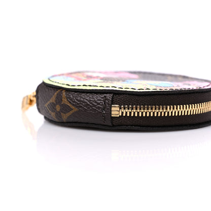Louis Vuitton Monogram 2021 Christmas Animation Japanese Garden Round Coin Purse Wisteria Pink 7 of 7