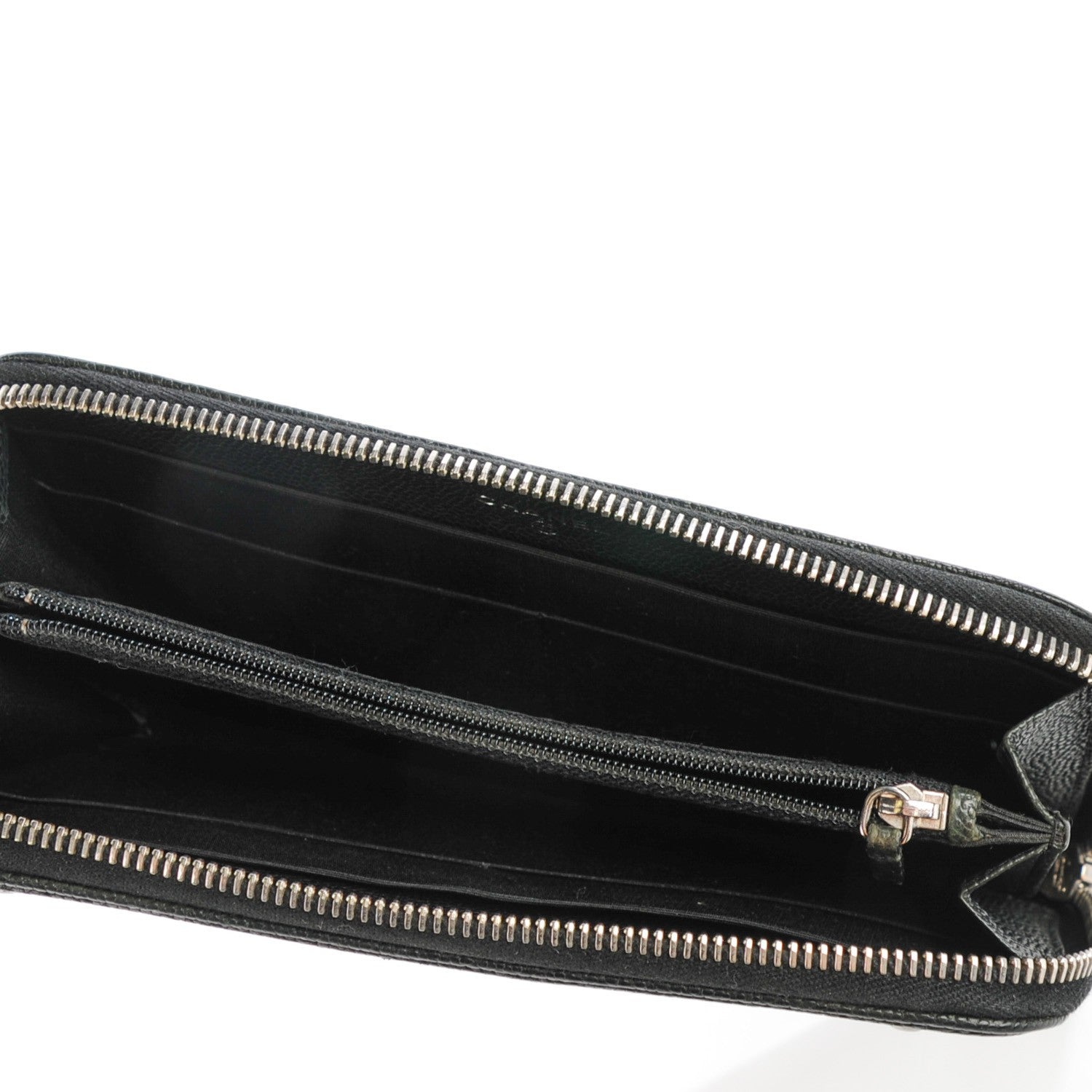 Chanel Caviar Outdoor Ligne Zip Around Wallet Black 6 of 10