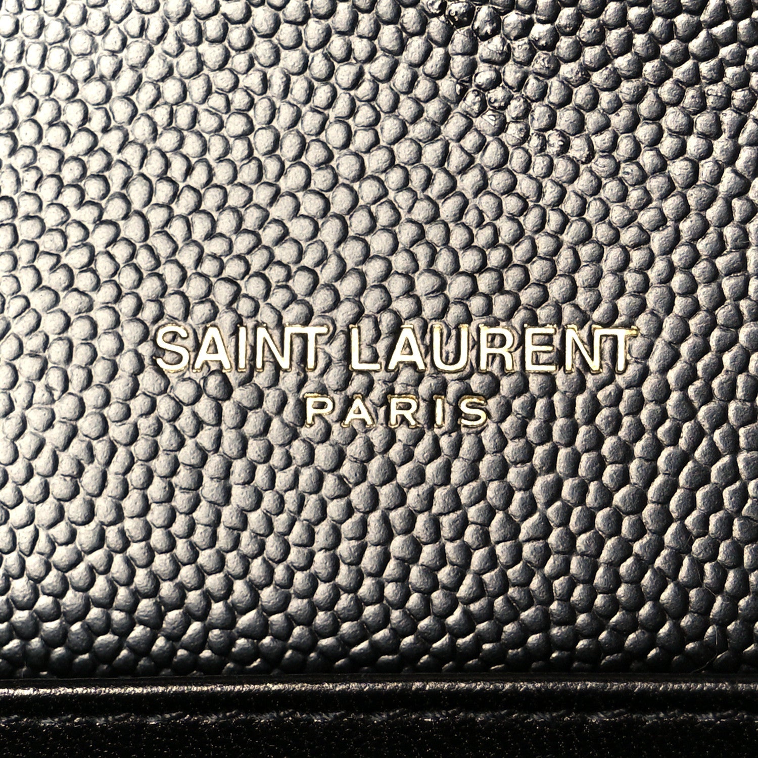 Saint Laurent Grain De Poudre Monogram Cassandra Chain Wallet Black 6 of 11