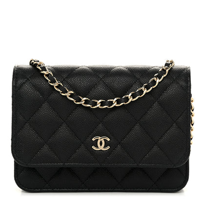 Chanel Caviar Quilted Mini Wallet On Chain WOC Black 1 of 11