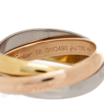 Cartier 18K Pink Yellow White Gold Classic Trinity Ring 58 8.25 6 of 7