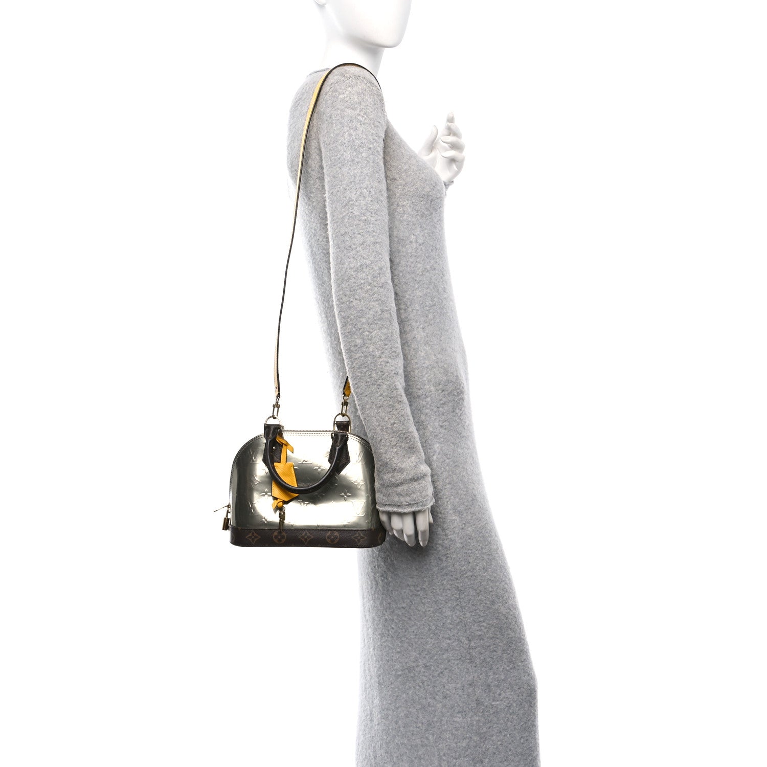 Louis Vuitton Vernis Epi Monogram Alma BB Bitume Metallise 2 of 9