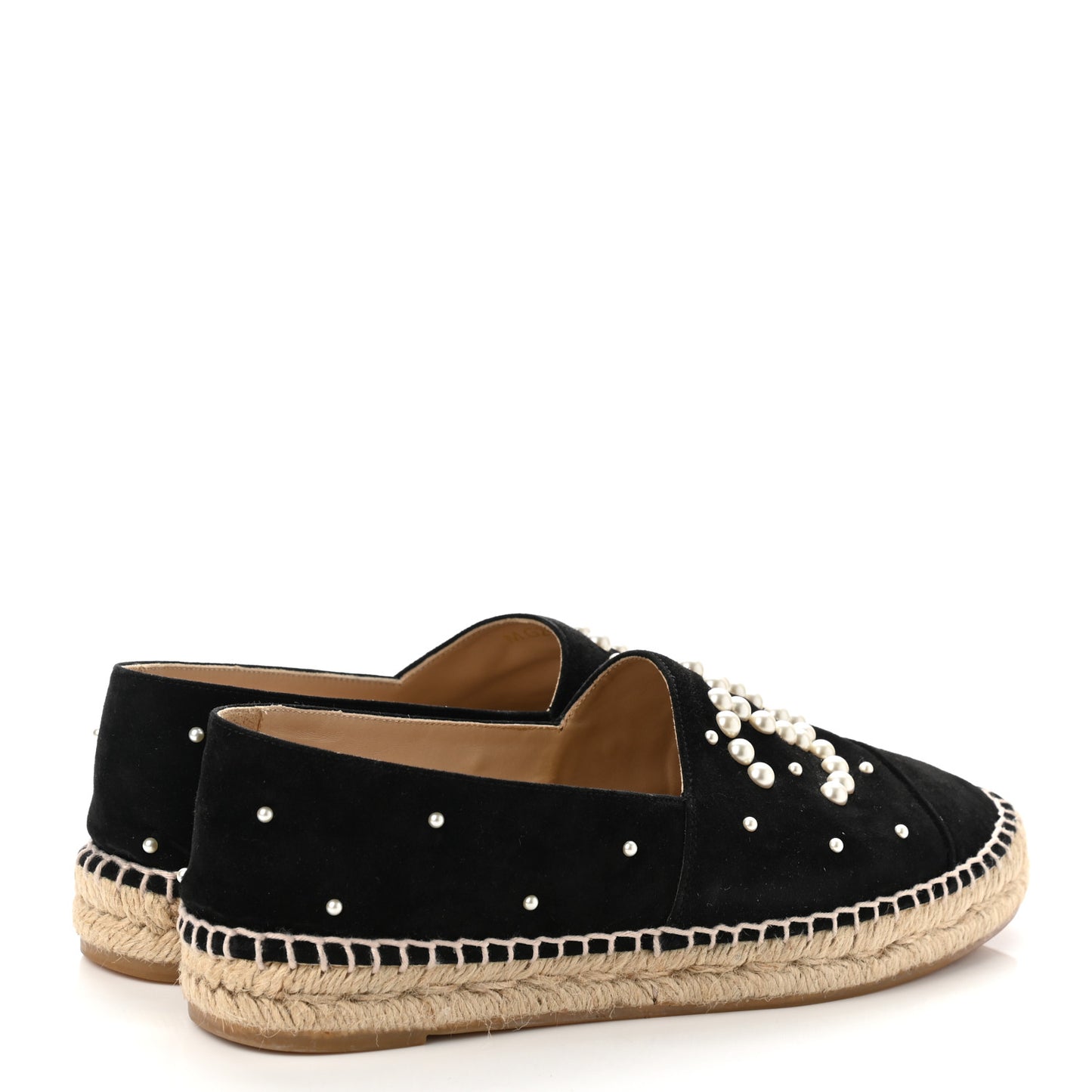 Suede Pearl CC Espadrilles 39 Black