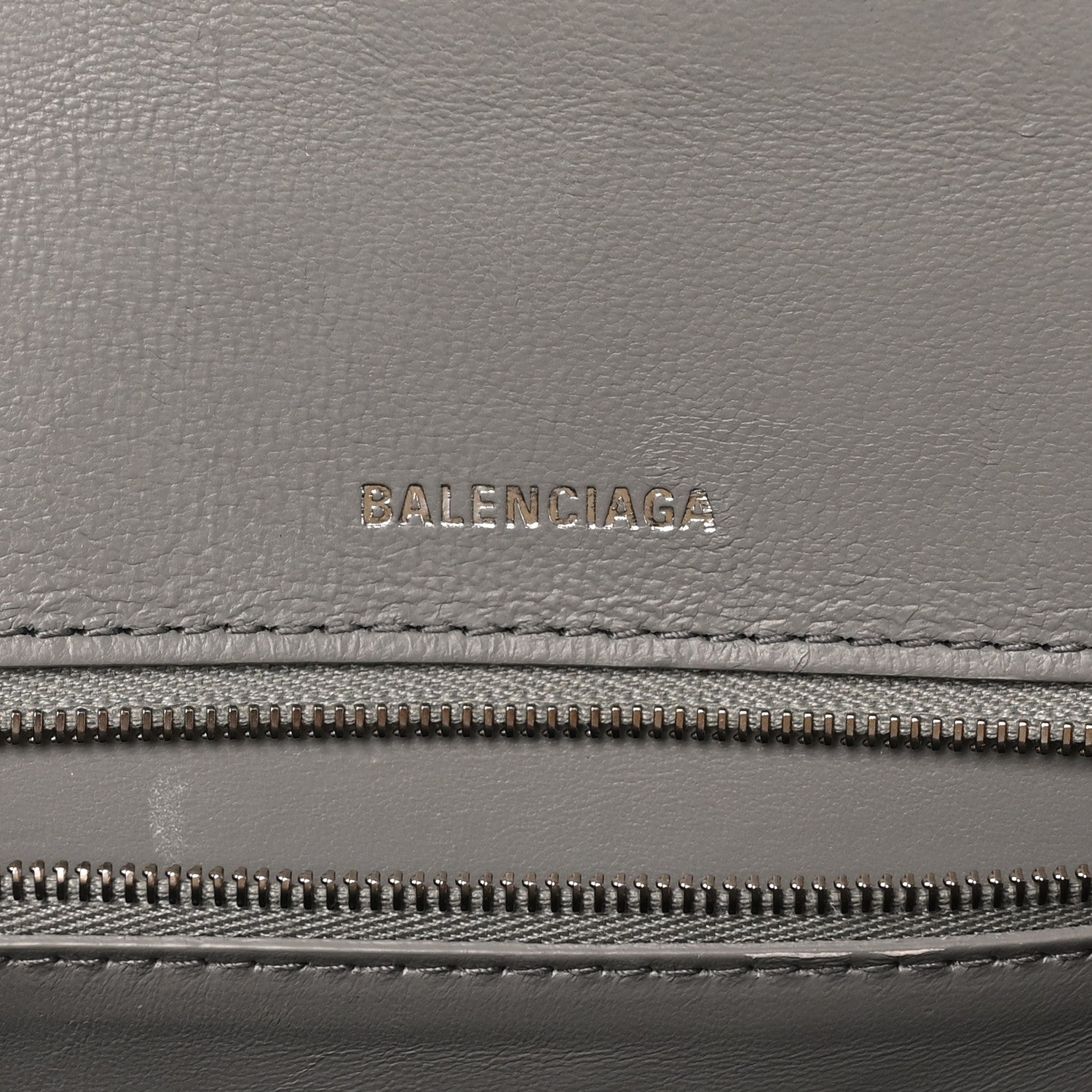 Balenciaga Shiny Calfskin Crocodile Embossed Medium Hourglass Top Handle Bag Balenciaga Grey 6 of 9