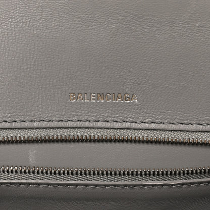 Balenciaga Shiny Calfskin Crocodile Embossed Medium Hourglass Top Handle Bag Balenciaga Grey 6 of 9