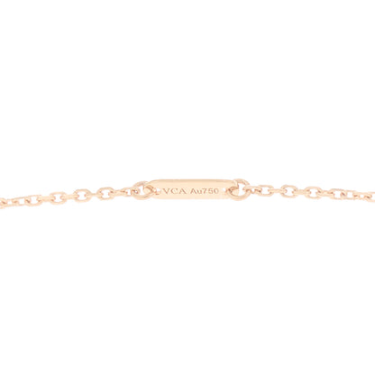 Van Cleef & Arpels 18K Rose Gold Carnelian Sweet Alhambra Pendant Necklace 4 of 6