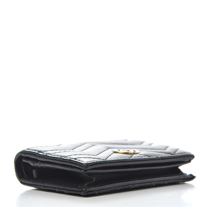 Gucci Calfskin Matelasse GG Marmont Card Case Wallet Black 4 of 6