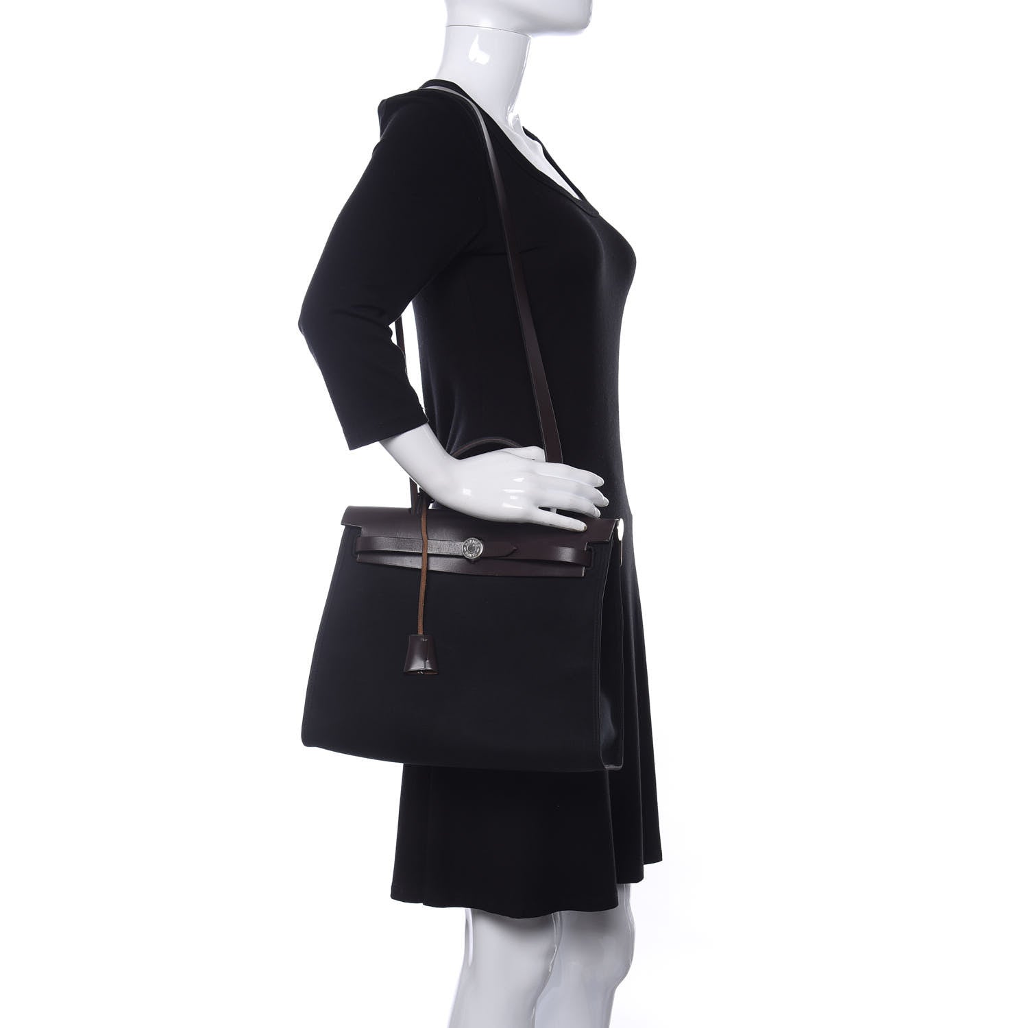 Hermes Toile Vache Hunter Herbag Zip 31 PM Black Ebene 2 of 13