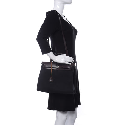 Hermes Toile Vache Hunter Herbag Zip 31 PM Black Ebene 2 of 13