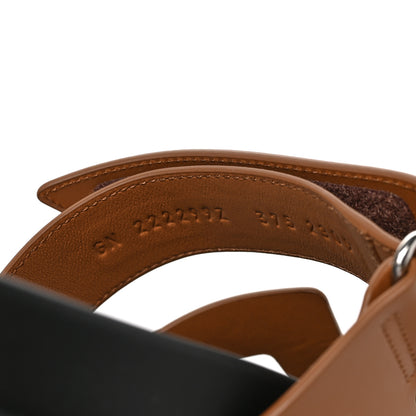 Hermes Calfskin Womens Chypre Sandals 37.5 Naturel 8 of 9