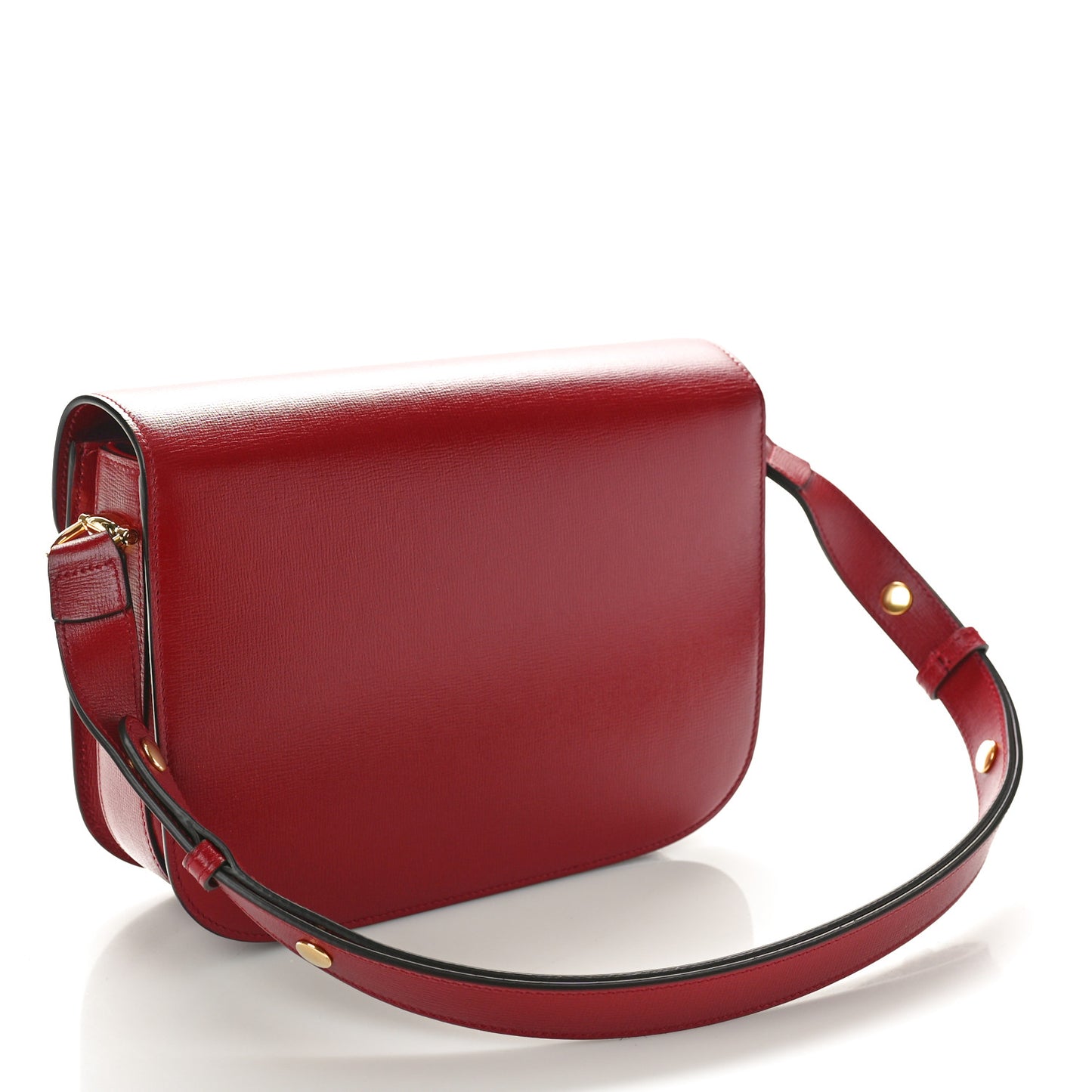 Azalea Calfskin Horsebit 1955 Shoulder Bag New Cherry Red