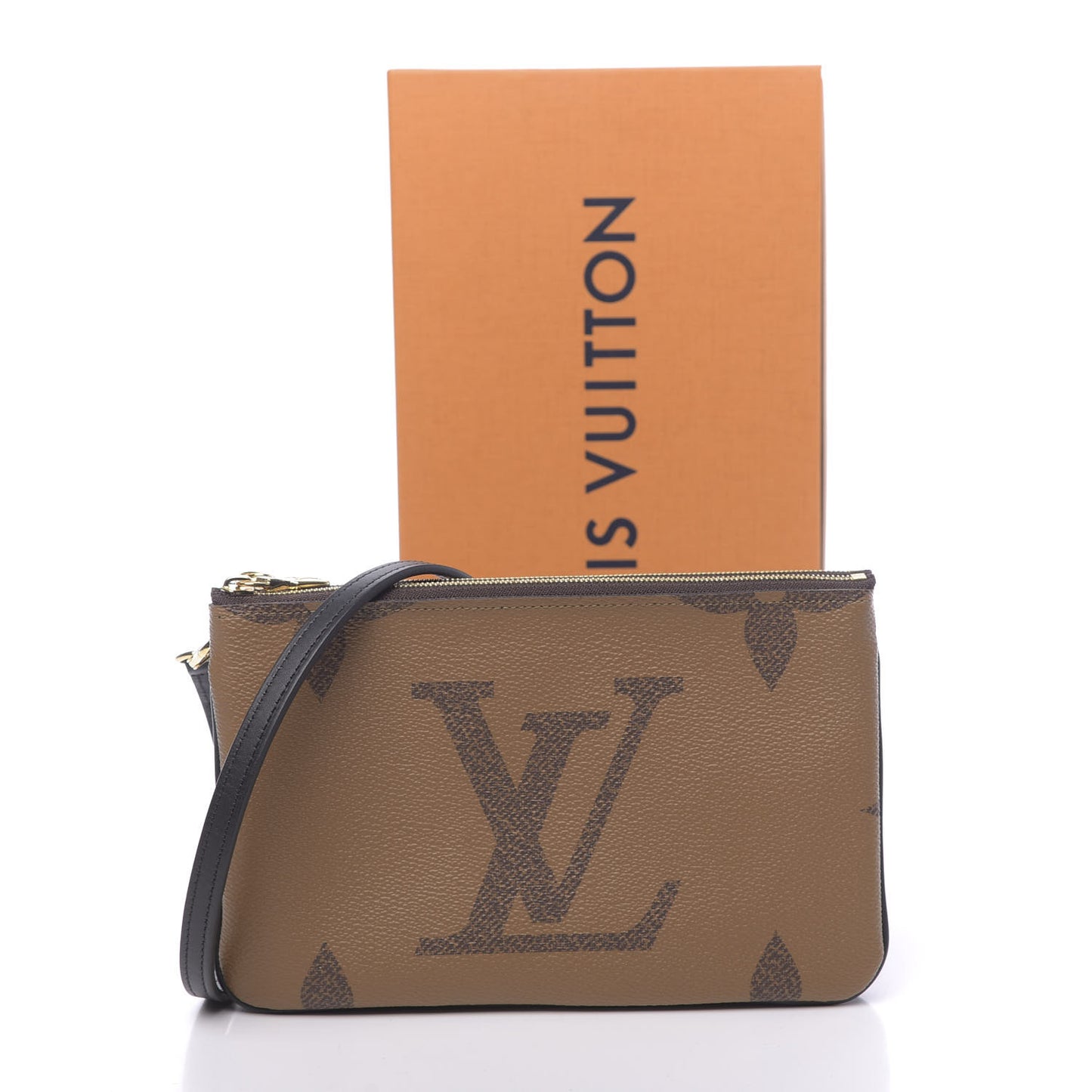 Reverse Monogram Giant Double Zip Pochette