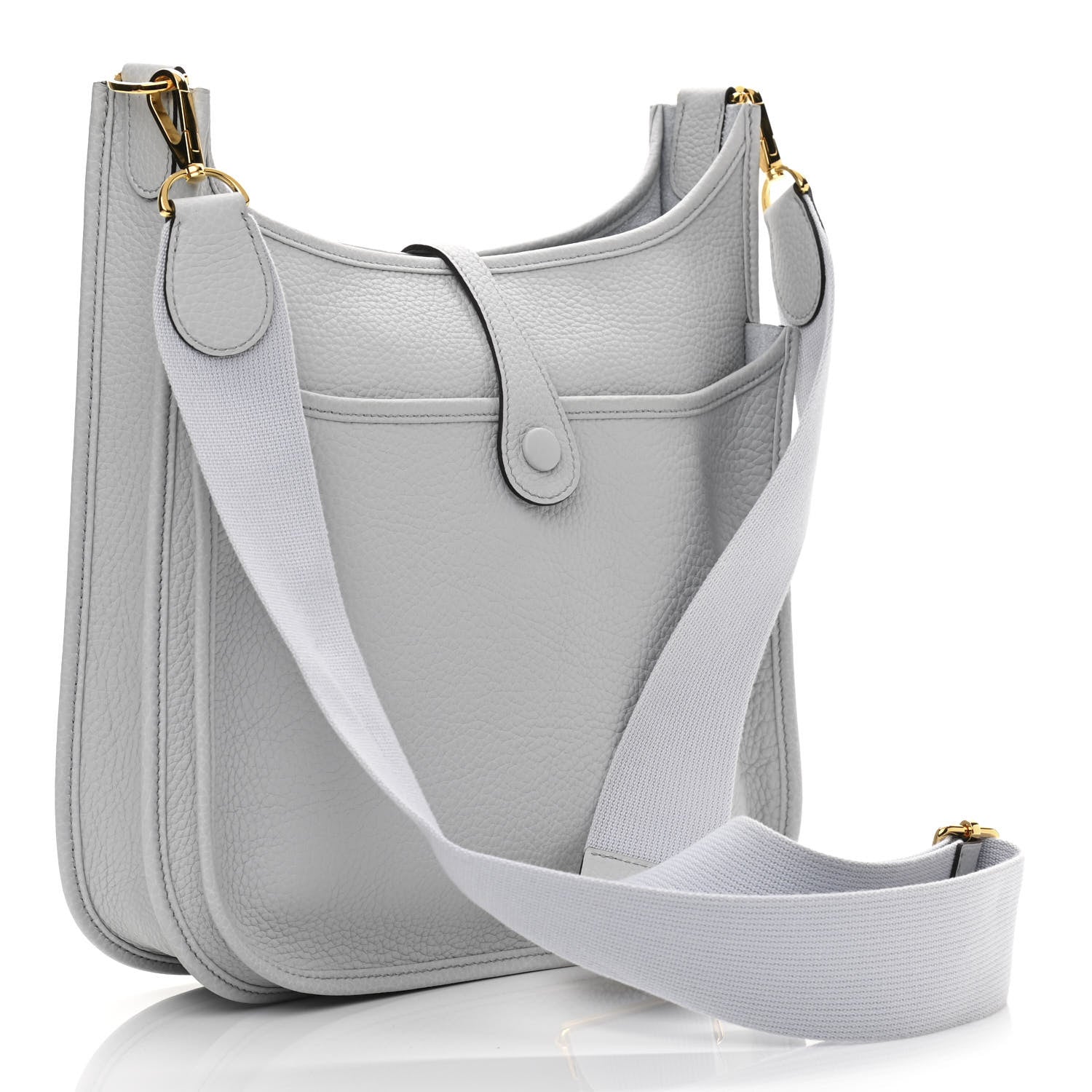Hermes Taurillon Clemence Evelyne III PM Bleu Pale 3 of 12