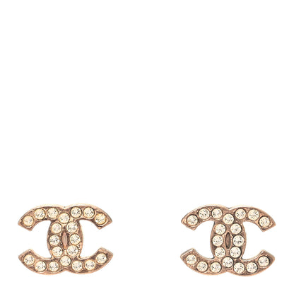 Chanel Crystal CC Earrings Gold 1 of 4